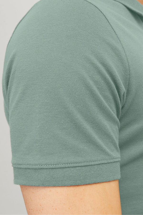 Jack & Jones Camisa polo liso slim fit verde