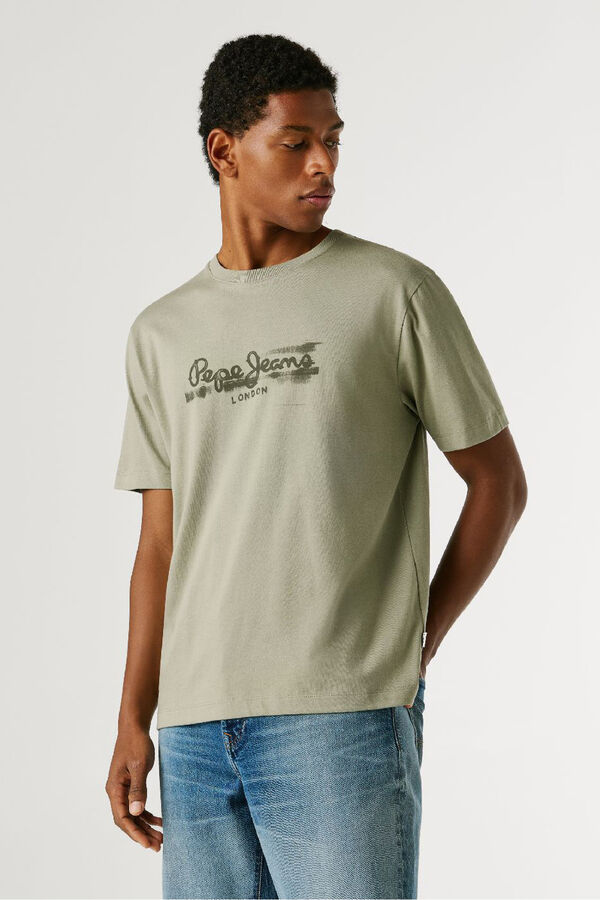 Pepe Jeans T-shirt manga curta bege