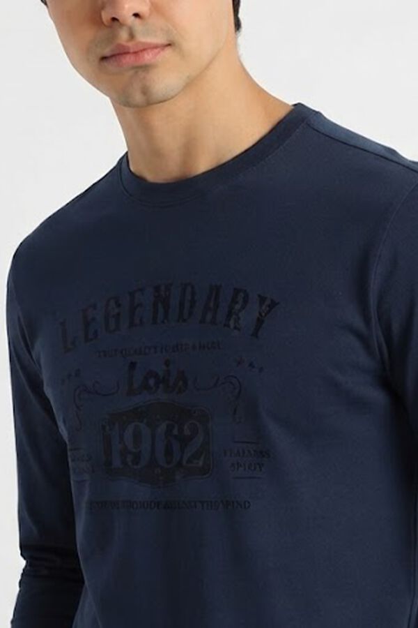 Lois T-shirt de manga comprida azul