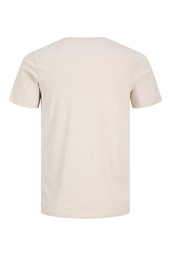 Jack & Jones T-shirt slim fit em algod&atilde;o com logo &iacute;cone cinzento