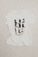 Springfield Camiseta "Botas de dança" cru