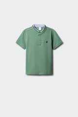 Springfield Kids Polo gola mao em chambray menino verde