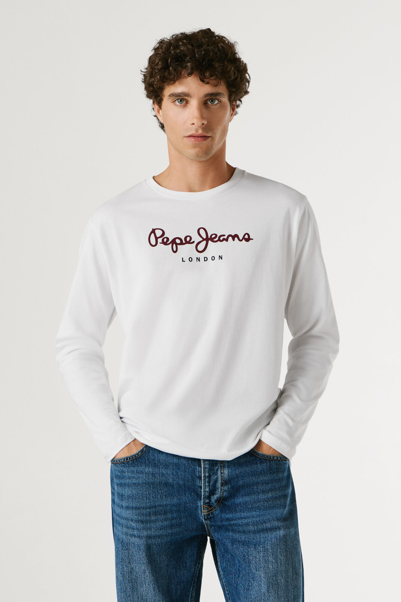 Pepe Jeans T-shirt de manga comprida com logo
