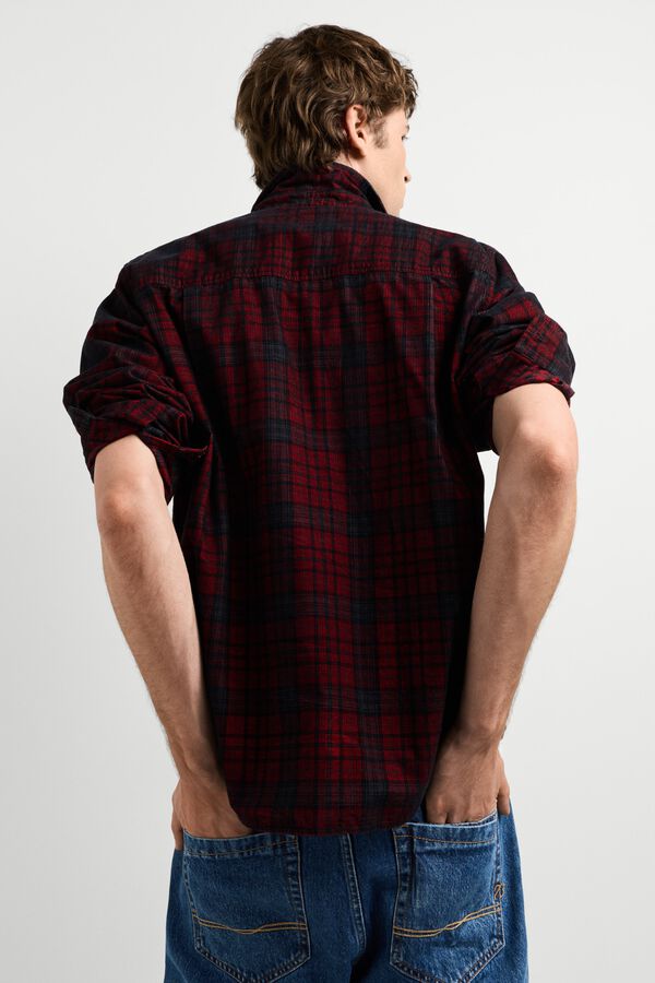 Pepe Jeans Camisa de bombazina de manga comprida estampado