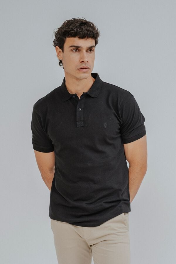 Celopman Polo b&aacute;sico preto