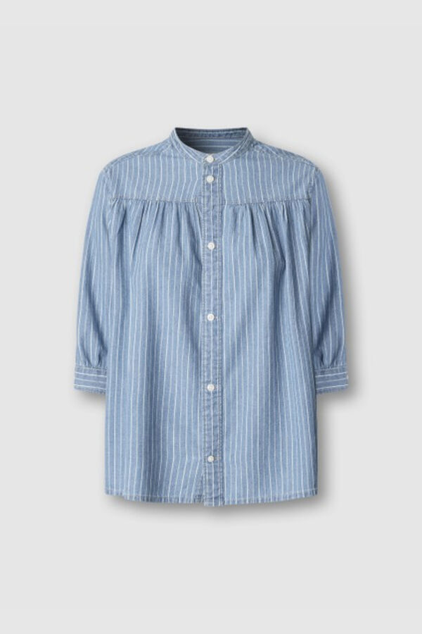 Pepe Jeans Camisa leve de ganga azul