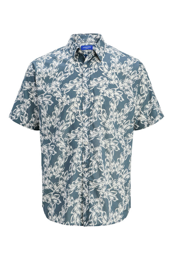 Jack & Jones PLUS Camisa wide fit estampada PLUS gris