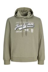 Jack & Jones PLUS Sweatshirt regular com capuz cinzento