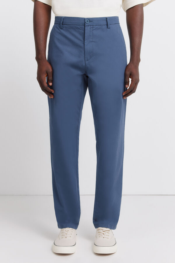 Springfield Cal&ccedil;as chino estrutura comfort slim fit azul