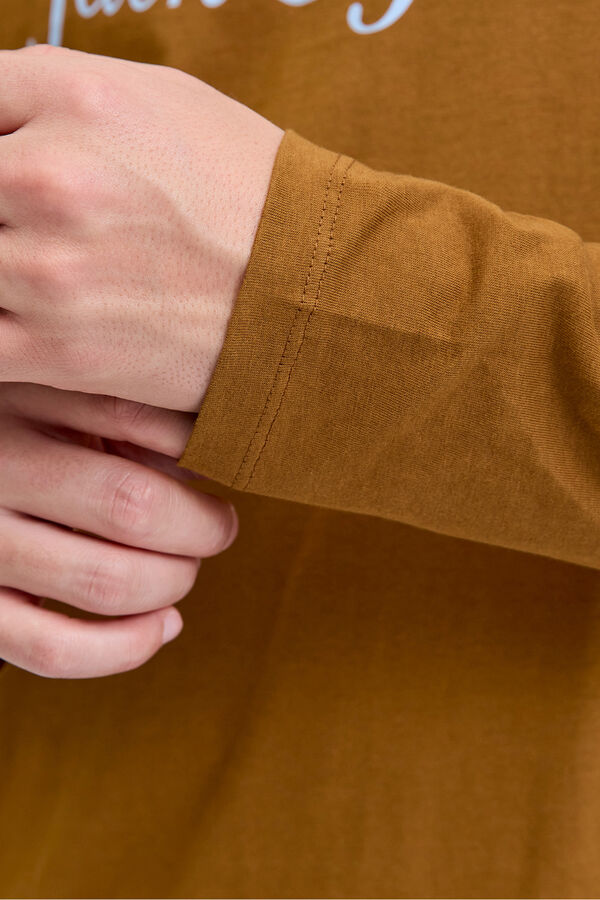 Jack & Jones T-shirt manga Studio castanho