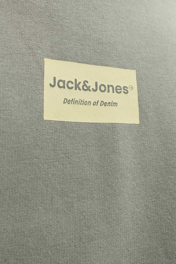 Jack & Jones Sweatshirt gola redonda em felpa cinzento