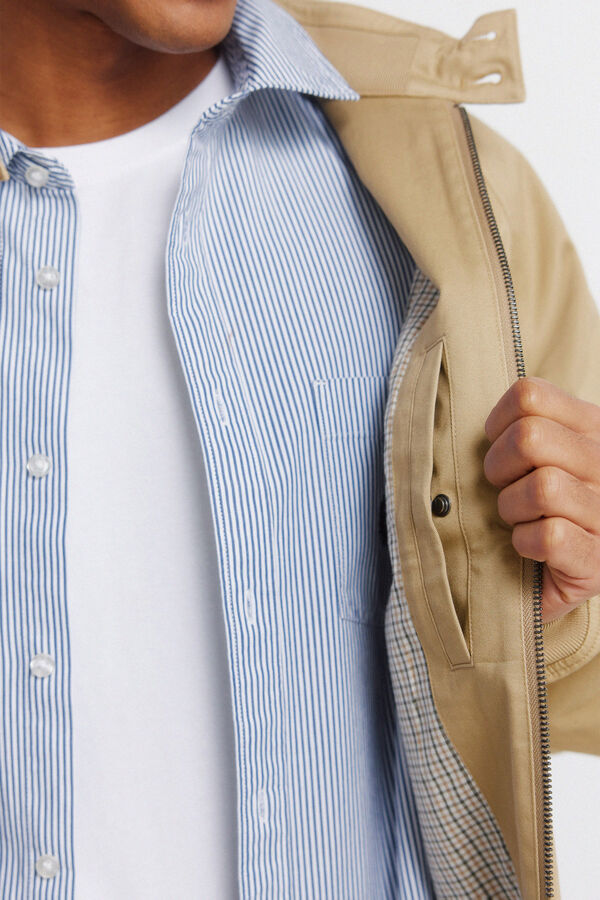 Springfield Blus&atilde;o em algod&atilde;o castanho