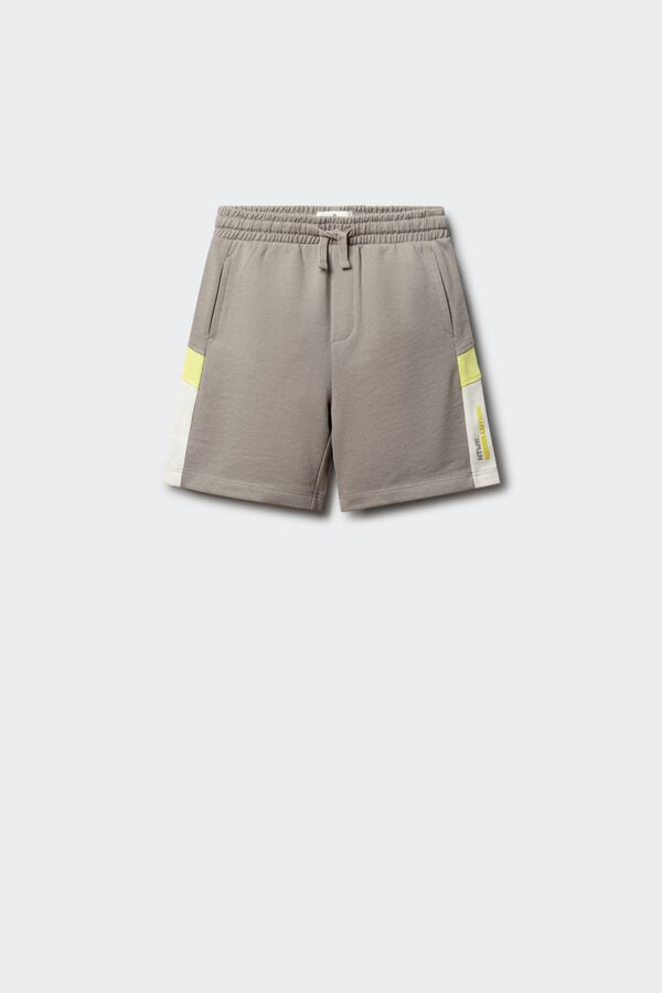 Springfield Kids Bermuda jogger com franjas para menino cinzento