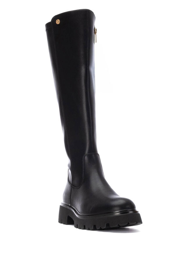 XTI Botas de couro sintético preto