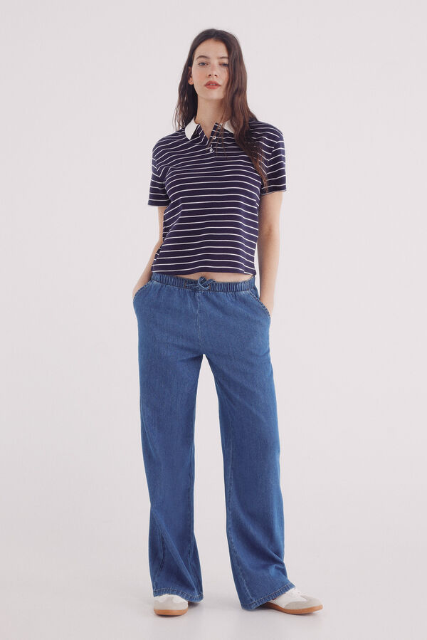 Springfield denim jogger pants blue