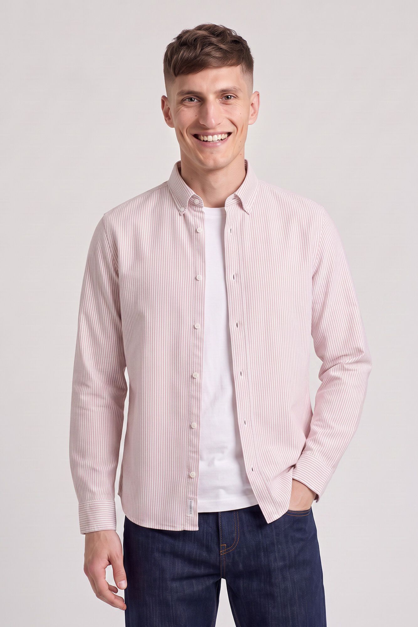 Jack & Jones Camisa Oxford 100% algod&atilde;o