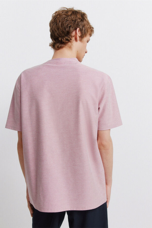 Springfield T-shirt em oxford rosa