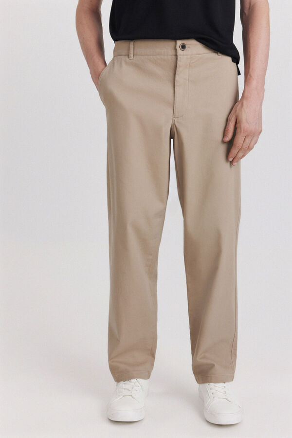 Springfield Cal&ccedil;as chino straight fit bege