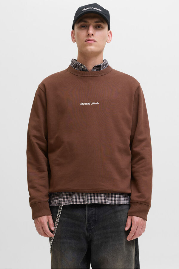 Jack & Jones Sweatshirt original do est&uacute;dio castanho