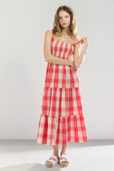 High Spirits Vestido gingham vermelho