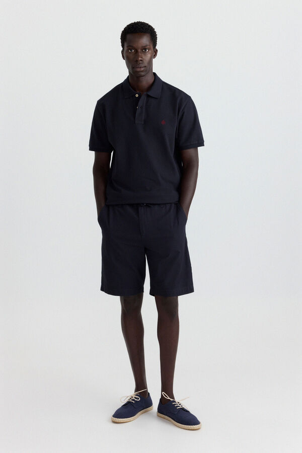 Springfield Polo piqu&eacute; b&aacute;sico Springfield regular fit azul