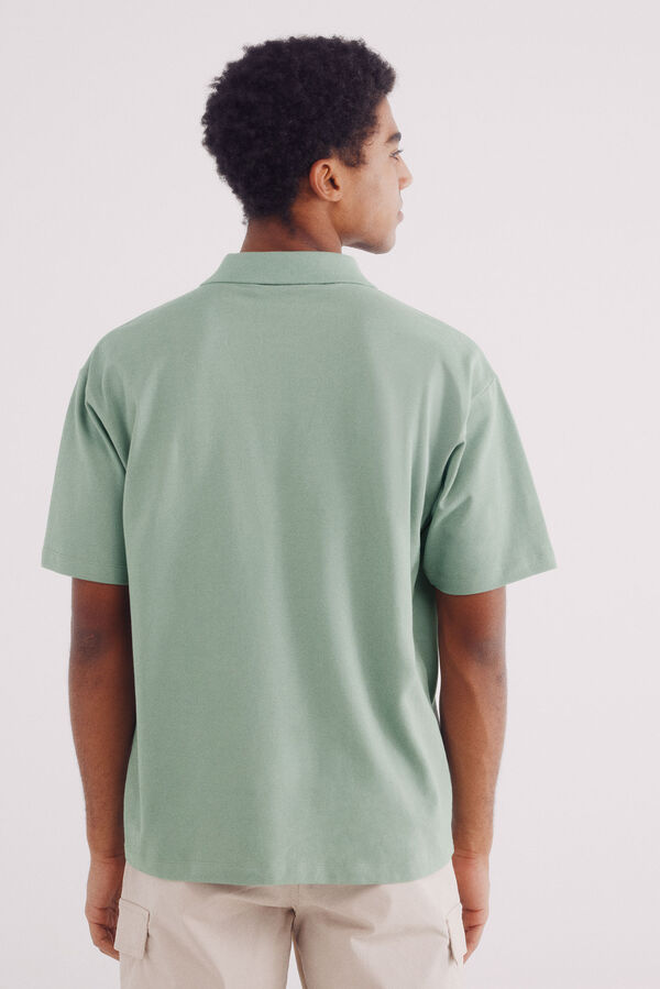 Springfield Polo piqué boxy fit verde