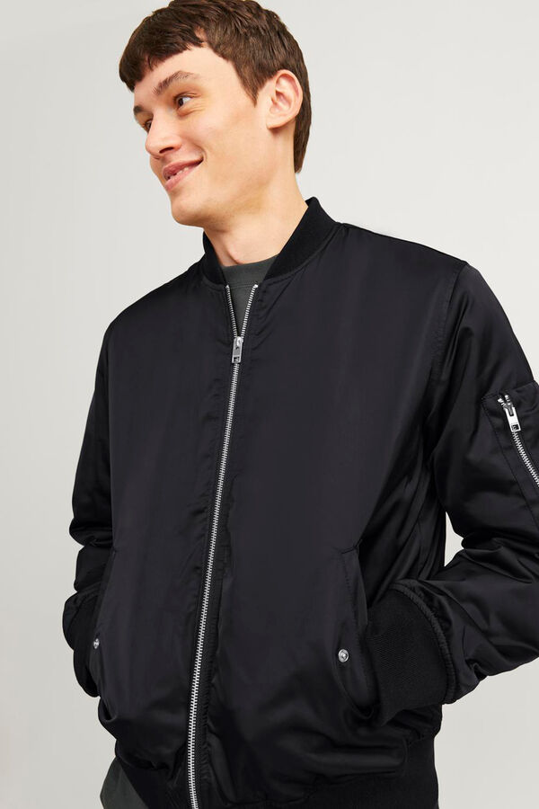 Jack & Jones Casaco bomber leve preto