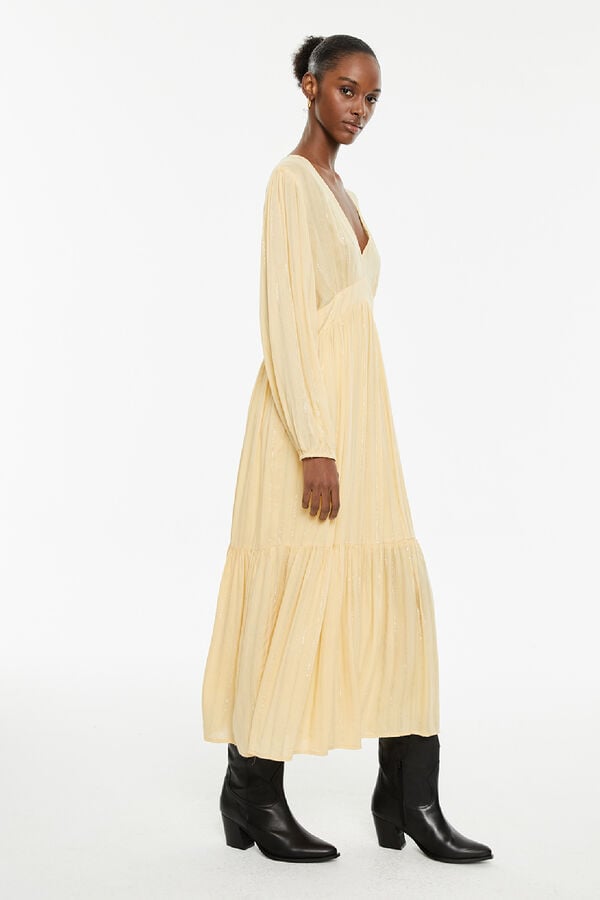 System Action Vestido comprido estampado