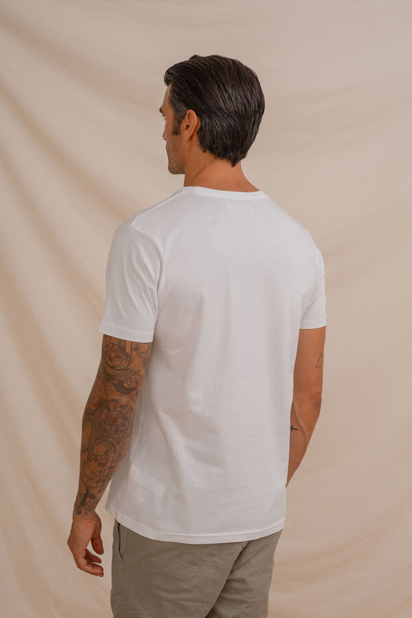 Celopman T-shirt com bolso branco