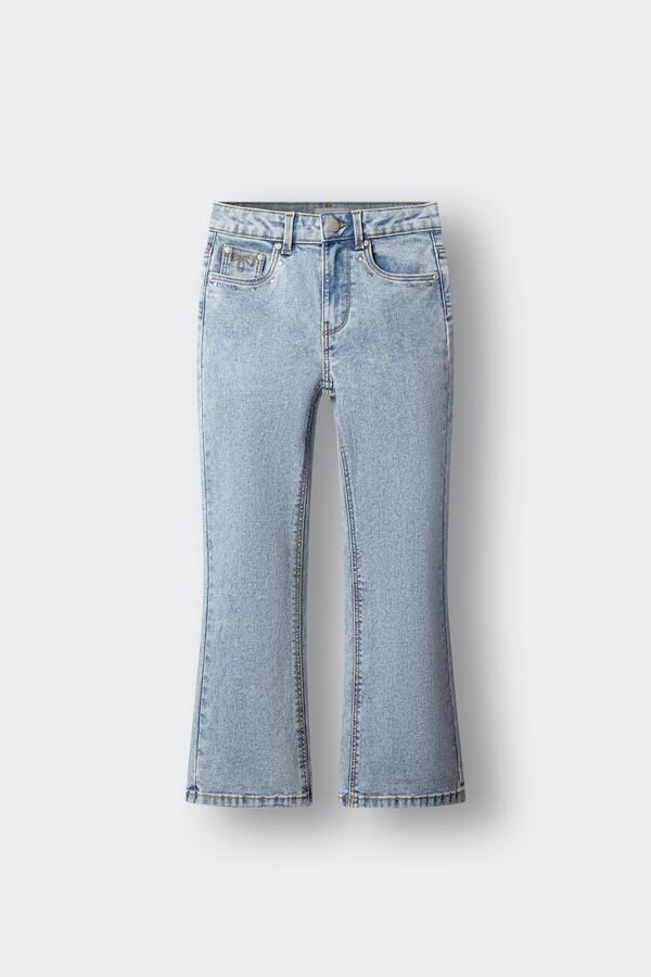 Springfield Kids Cal&ccedil;as jeans flare menina azul
