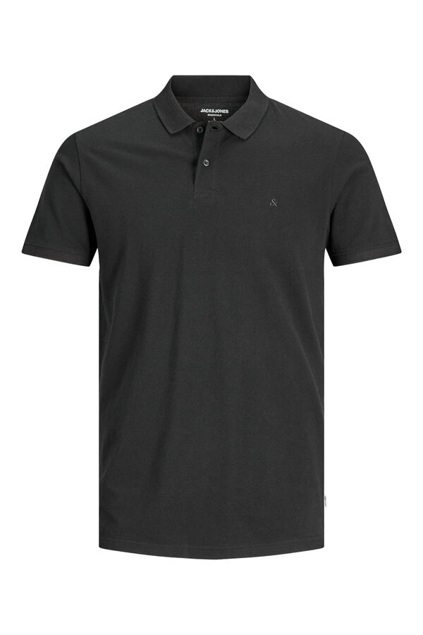 Jack & Jones Polo slim piqu&eacute; preto