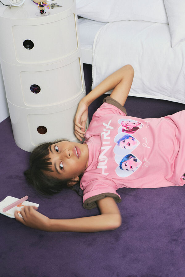 Springfield Kids Camiseta manga corta "KPOP HUNTRIX&trade; Netflix &copy;" ni&ntilde;a rosa