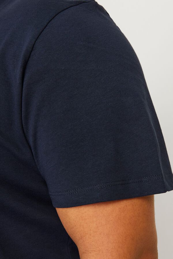 Jack & Jones PLUS T-shirt relaxed manga curta azul