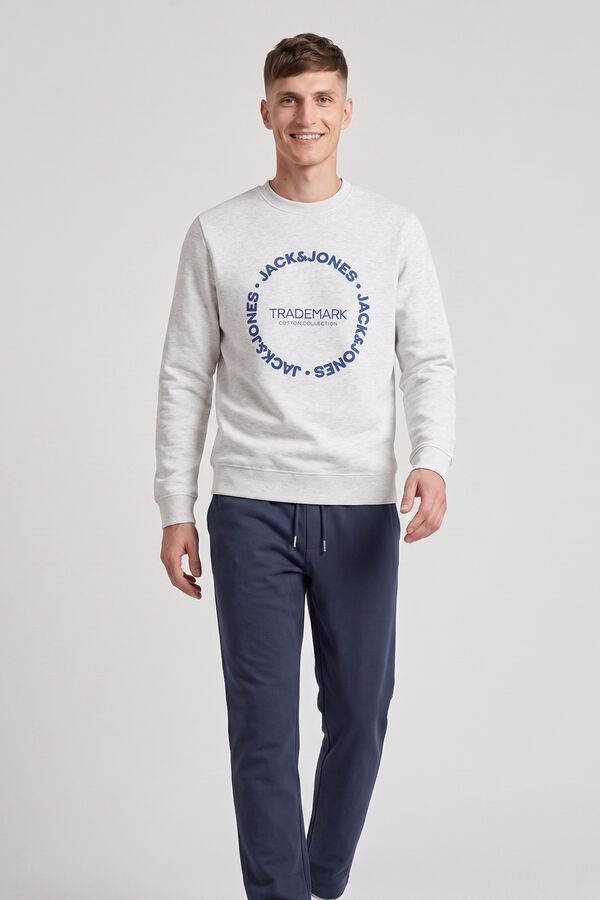 Jack & Jones Sudadera cuello redondo blanco