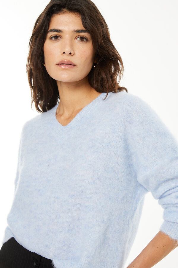 System Action camisola com decote em V azul