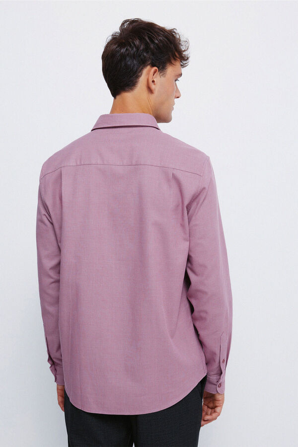 Springfield Camisa social estruturada bicolor rosa