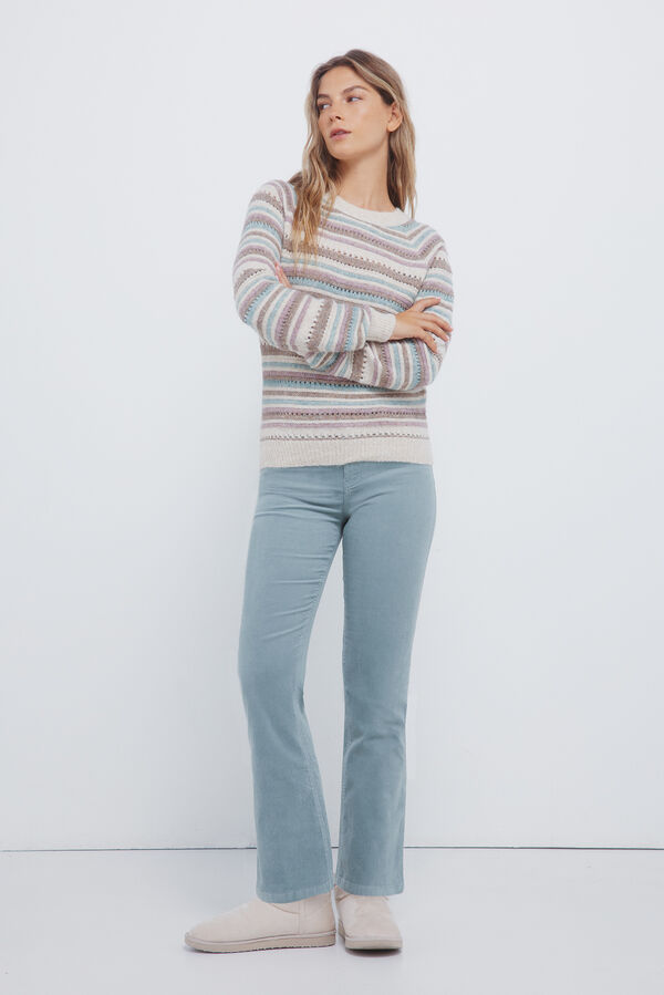 Springfield Camisola de gola polo rosa