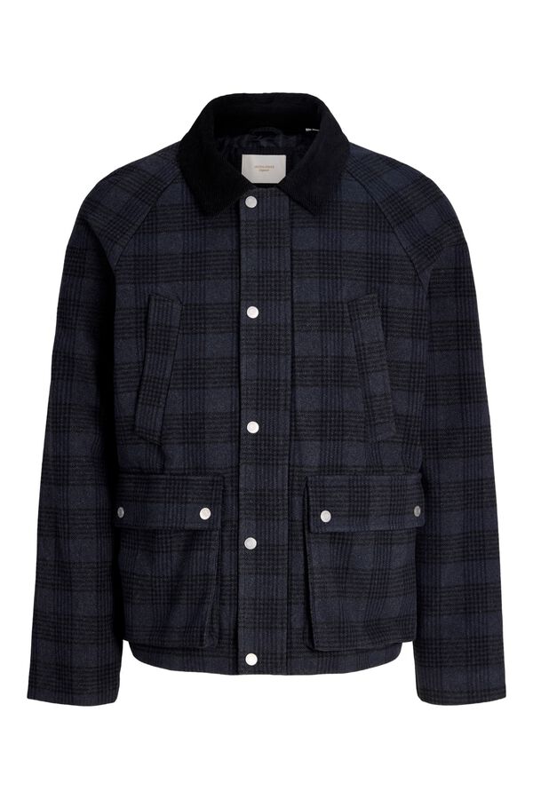 Jack & Jones Blus&atilde;o curto de l&atilde; preto