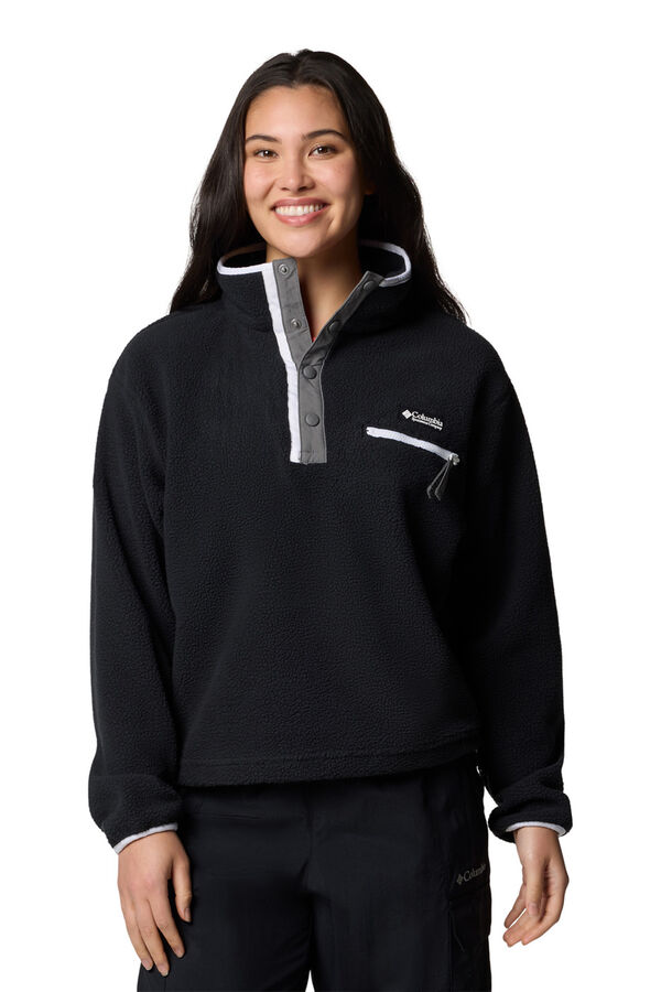 Columbia Casaco feminino Helvetia™ II com fecho médio Sherpa polar preto