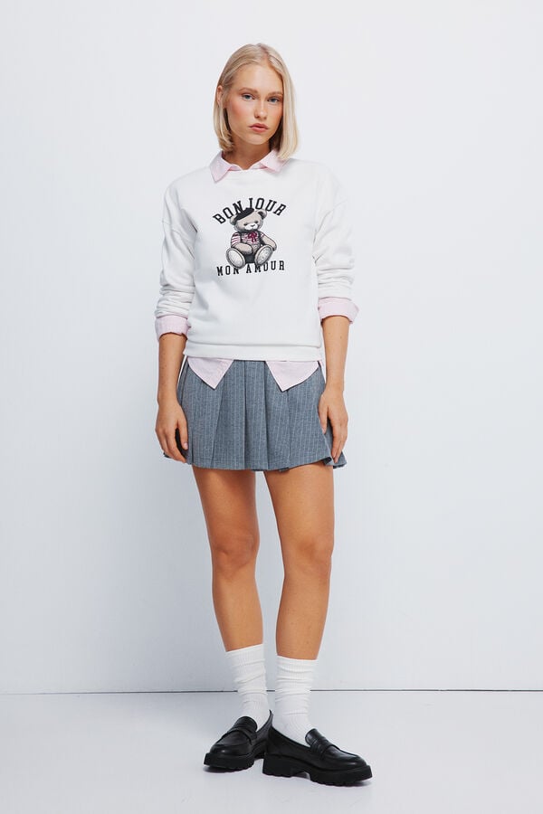 Springfield Sweatshirt "Bonjour mon amour" bege