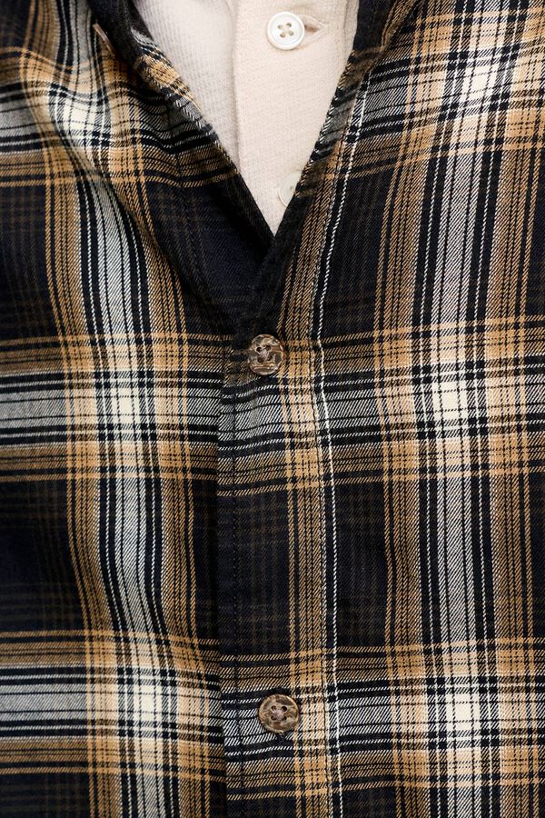 Jack & Jones Camisa regular aos quadrados preto