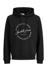 Jack & Jones Sweatshirt com capuz em felpa suave preto