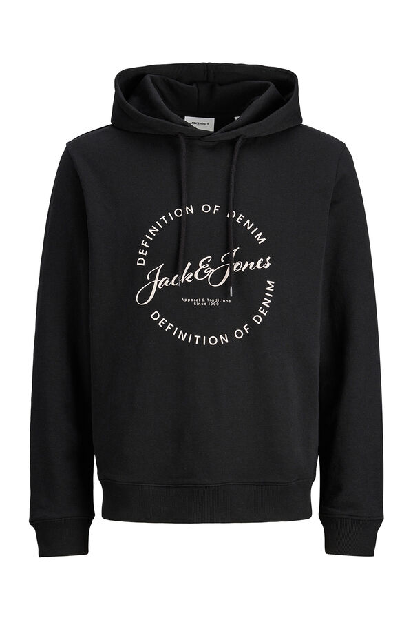 Jack & Jones Sweatshirt com capuz em felpa suave preto