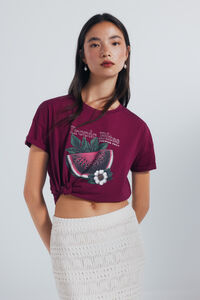Springfield Camiseta gráfica tropical