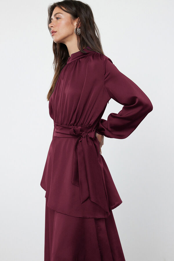 Trendyol Vestido de cetim cru