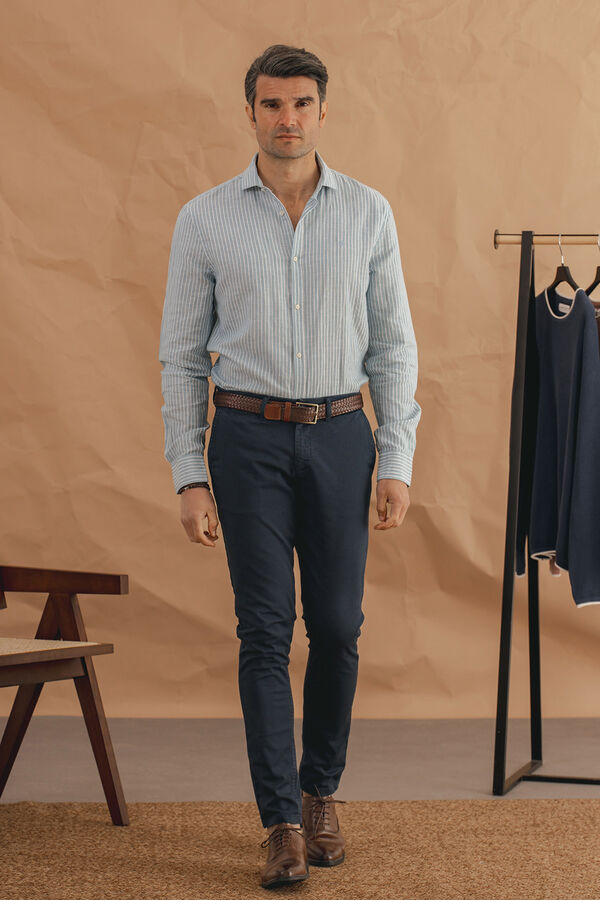 Celopman Skinny Chino Pants blue