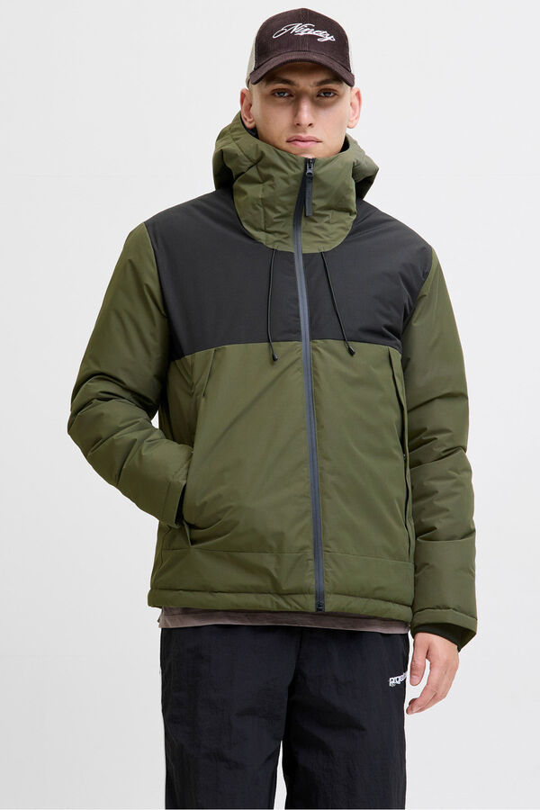 Jack & Jones Two-tone puffer jacket green