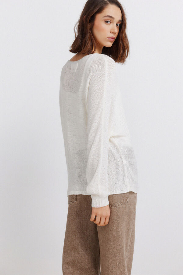 Springfield Boat neck jumper bege