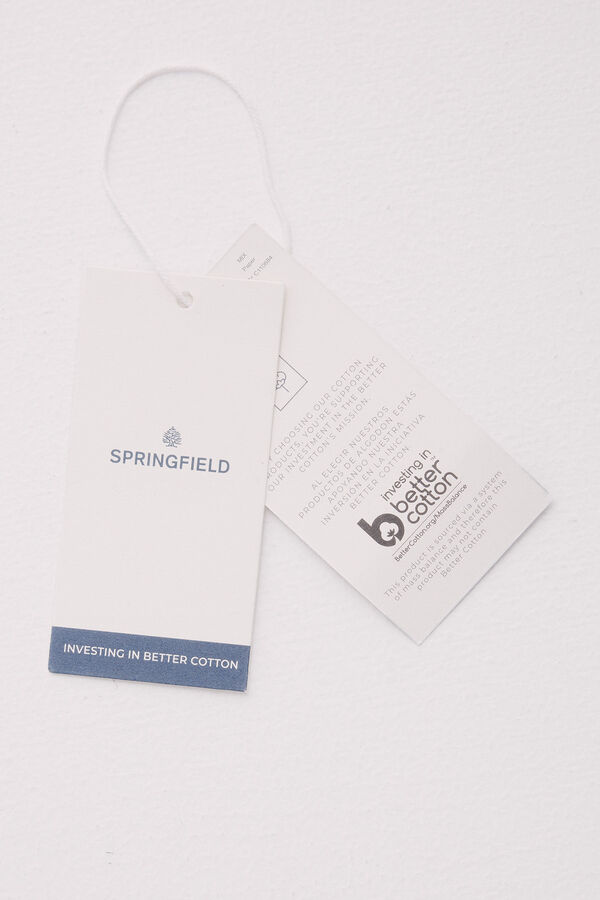 Springfield T-shirt waffle de manga comprida branco