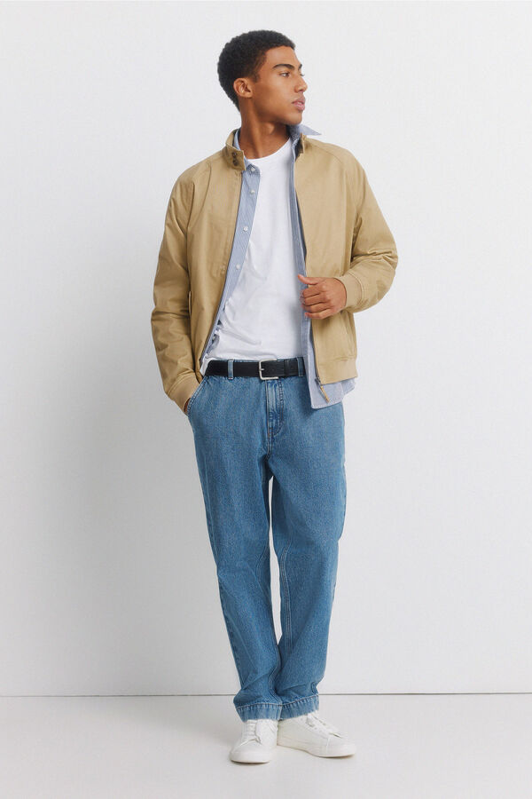 Springfield Blus&atilde;o em algod&atilde;o castanho